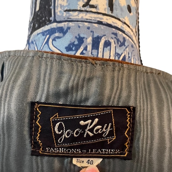 Vintage 70s Suede Leather Joo-Kay Vest Cognac Western Cowboy-Core Size 40 Unisex - Picture 6 of 7